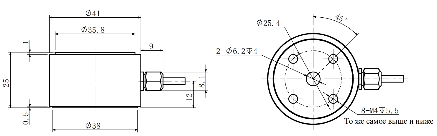 Тензодатчик для колонн на растяжение-сжатие (3)