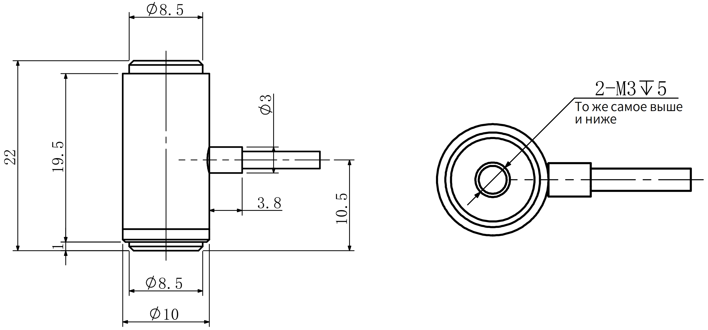 Мини-датчик силы колонного типа (2)