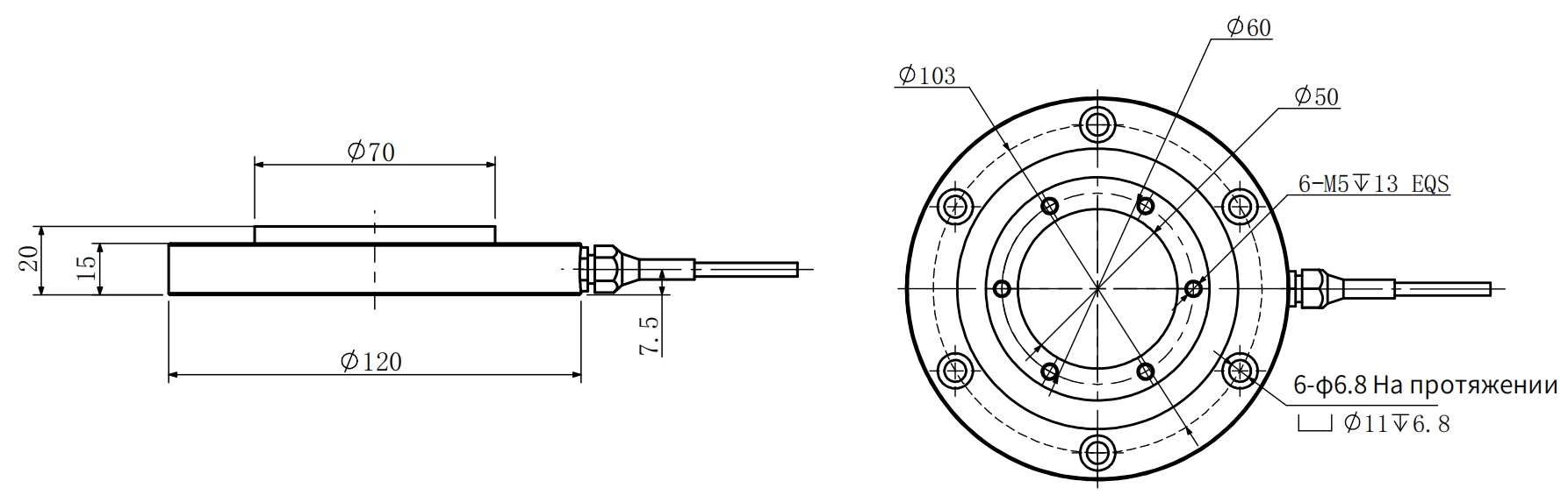 Датчик силы с плоским кольцом (3)